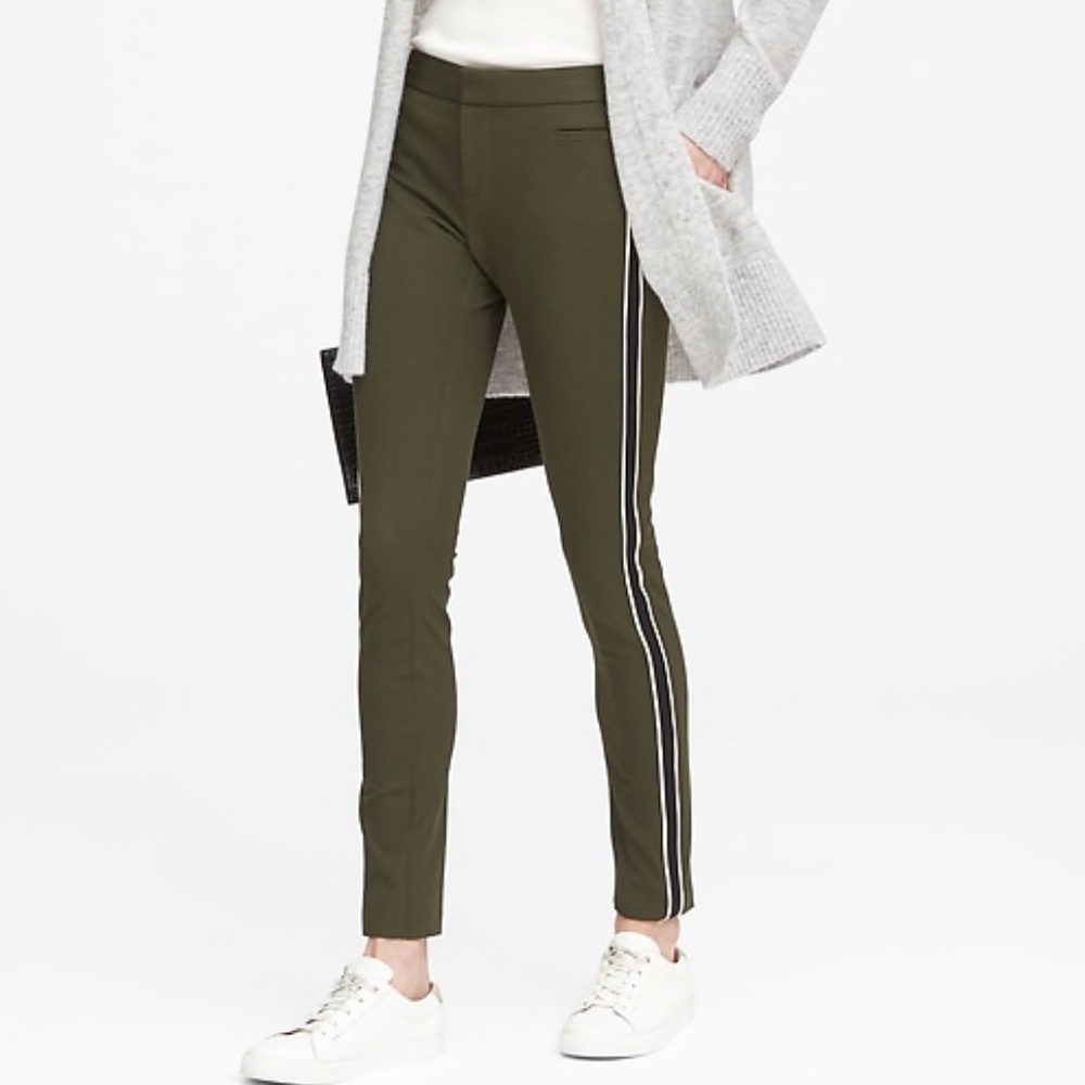 Banana Republic Skinny-Fit Side-Stripe Pants